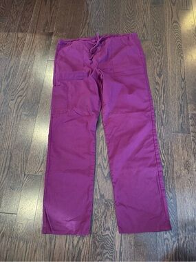 Scrub Star Burgundy Scrub Pants Women’s Size Large Stretch Medical Uniform